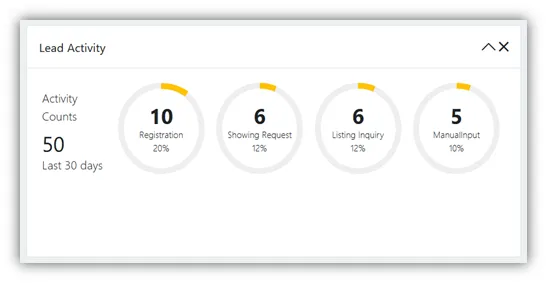 Lead activity interface