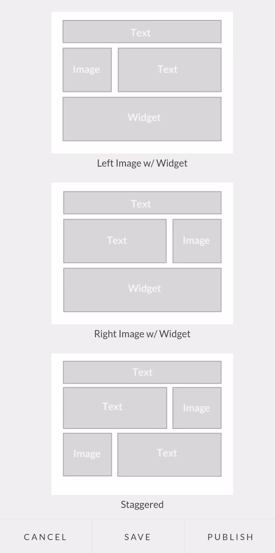 Constellation1 Websites - Choose a layout