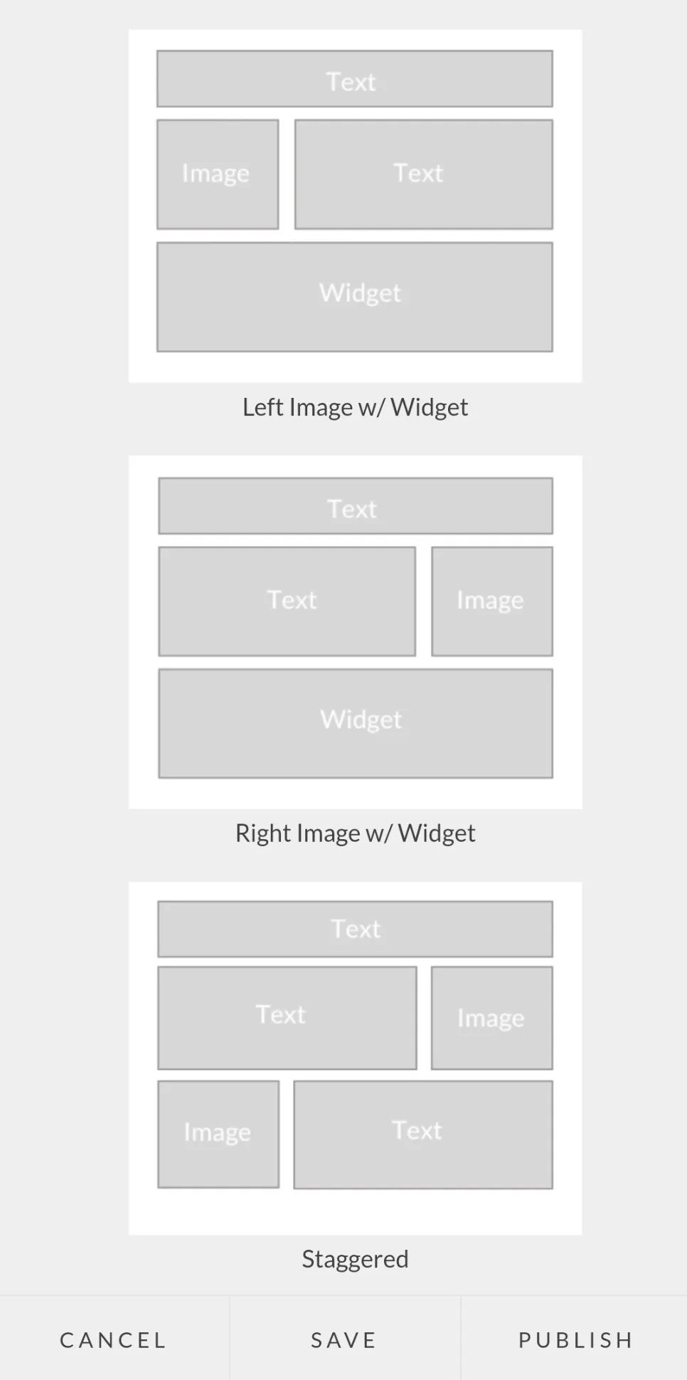 Constellation1 Websites - Choose a layout