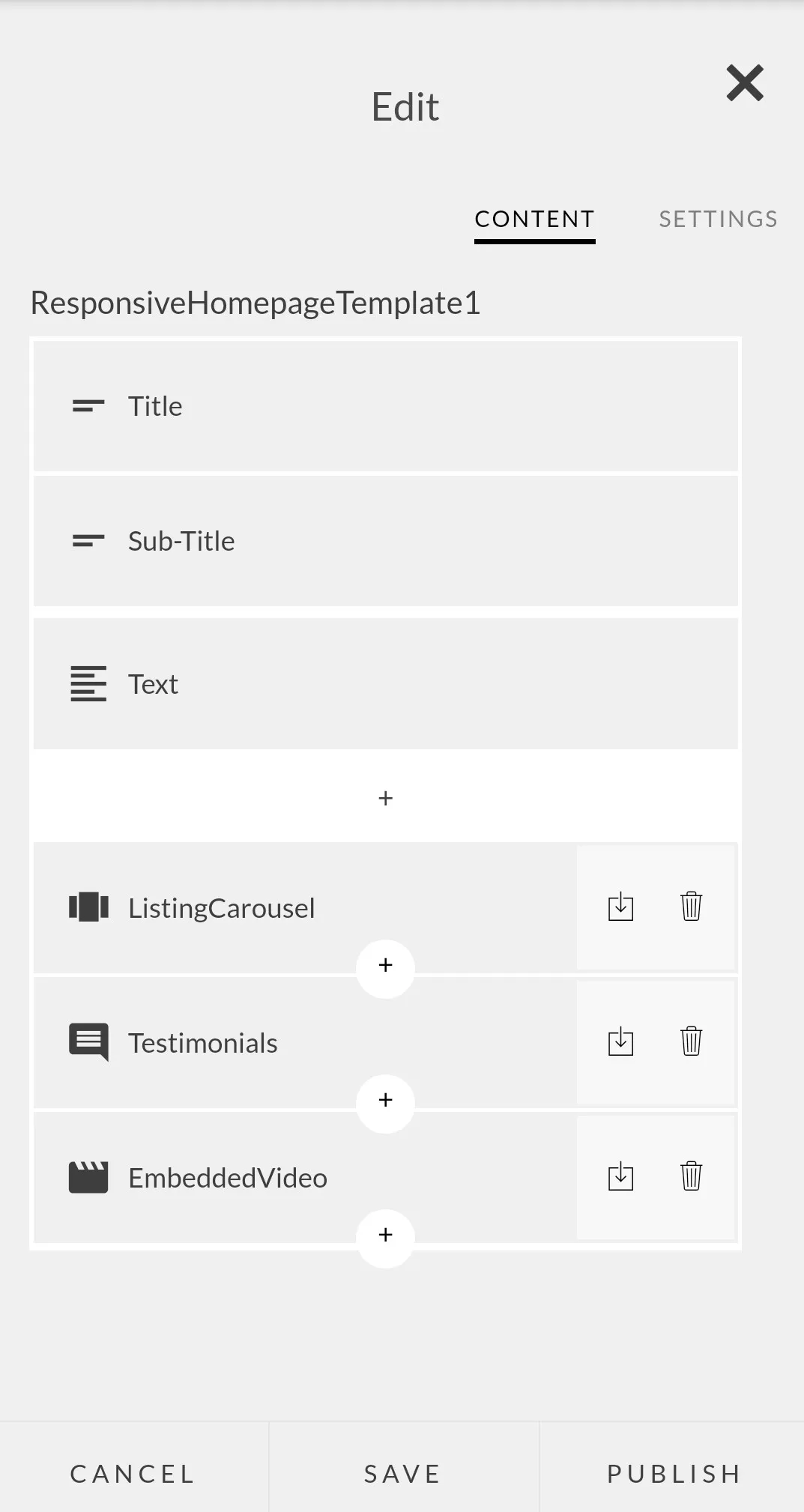 Constellation1 Websites - Edit elements